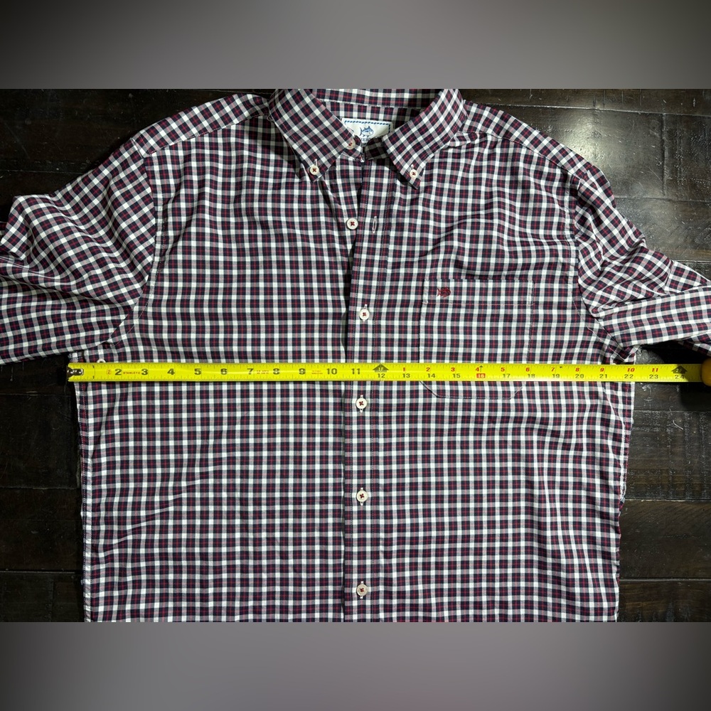 Southern Tide Intercoastal Button Down - Navy, White, & Red Check Men’s Medium - Picture 6 of 8